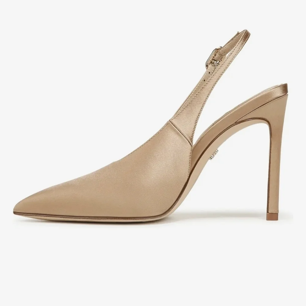 🤎▪️Sam Edelman ▪️Ecru Alina Dress  Slingback Heels